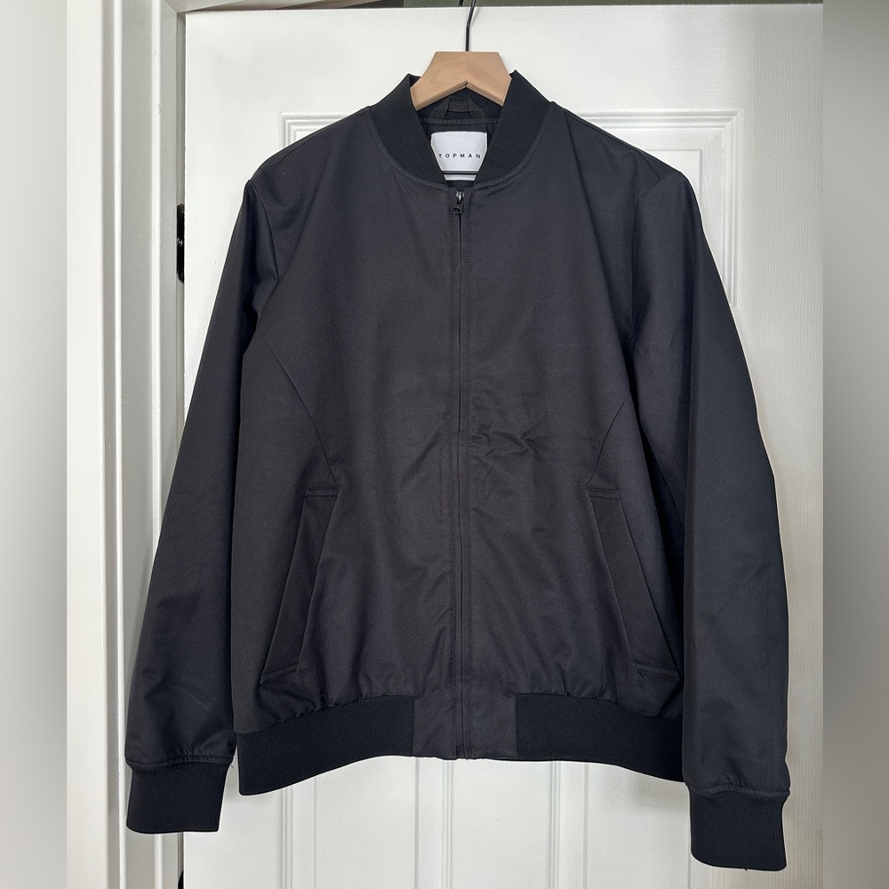 Topman Black Light Bomber Jacket